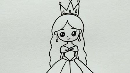 可爱公主简笔画图片 可爱公主如何画- 老师板报网