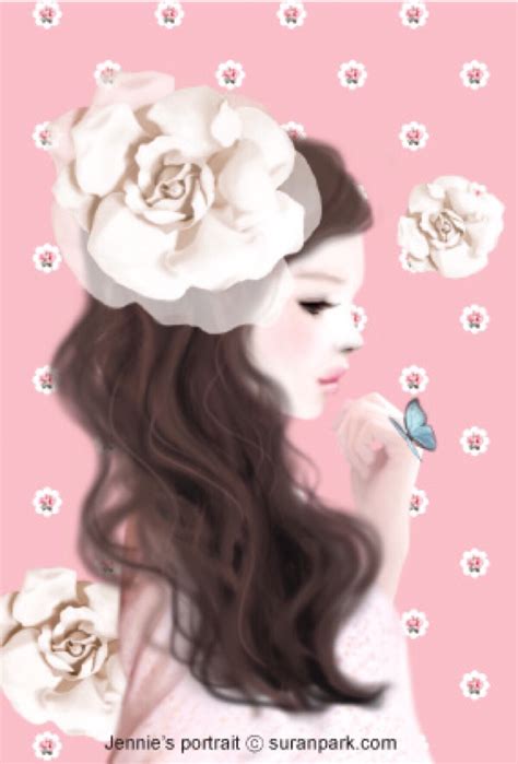 韩国非主流插画女孩头像