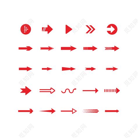 红色箭头矢量标识图片素材免费下载 - 觅知网