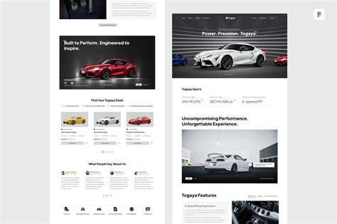 汽车品牌网站设计Figma模板 Automobile Figma Template – 设计小咖