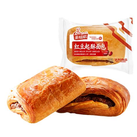桃李红豆起酥面包,桃红豆面包,桃豆小方_大山谷图库