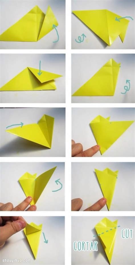 折纸星星的折法图解 手工折纸花朵方法步骤_手艺活网