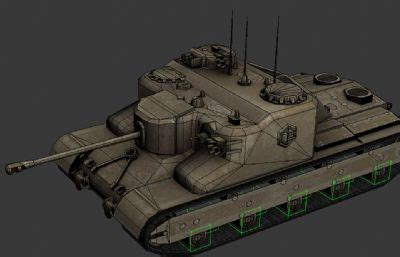 英国AT15坦克3D简模_装甲车模型下载-摩尔网CGMOL