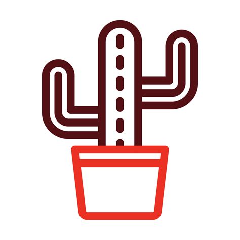 Cactus Thick Line Two Colors Icon Design 34133941 Vector Art at Vecteezy