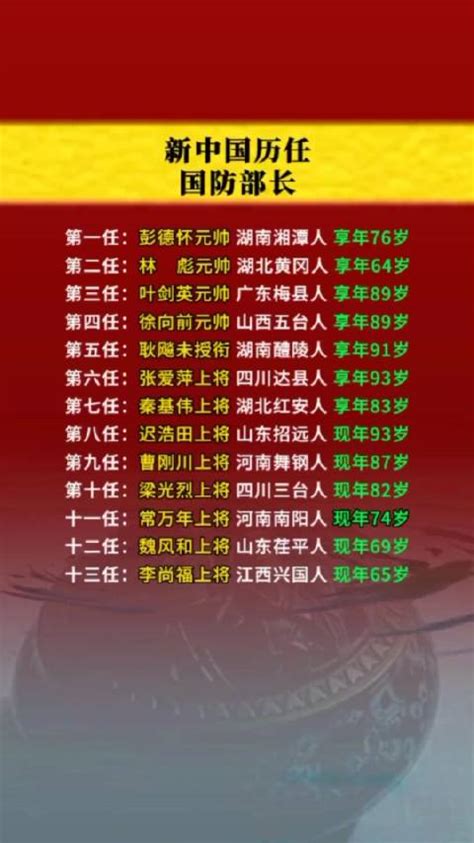 中国历任十三位国防部长4位元帅，8位上将……_新浪新闻