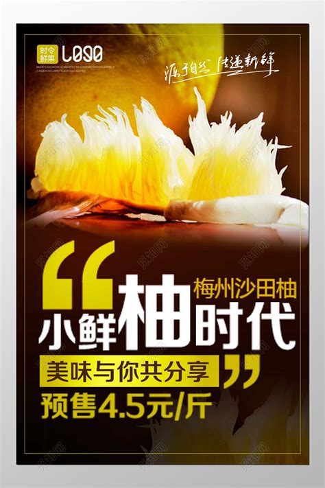 新鲜水果梅州沙田柚美味共享预售优惠折扣海报模板图片下载 - 觅知网
