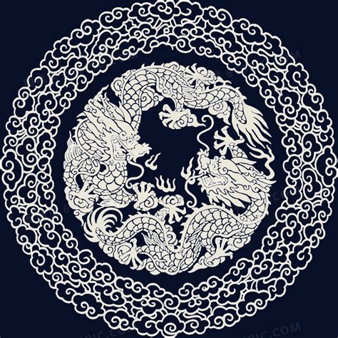 古代团龙纹样设计图__传统文化_文化艺术_设计图库_昵图网nipic.com