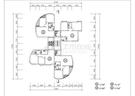 南宁市某新建小区67-135平米平面户型设计CAD图纸（共10种）_住宅小区_土木在线
