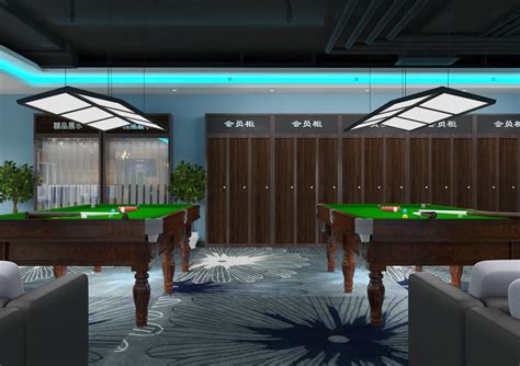 杭州桌球厅装修设计效果图 - 博妍装饰