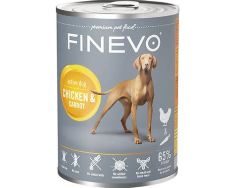 Konzerva pro psy FINEVO Active Dog kuřecí s mrkví 800 g - HORNBACH