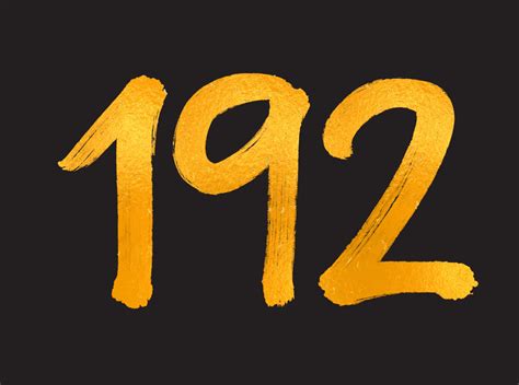 192 Number logo vector illustration, 192 Years Anniversary Celebration ...