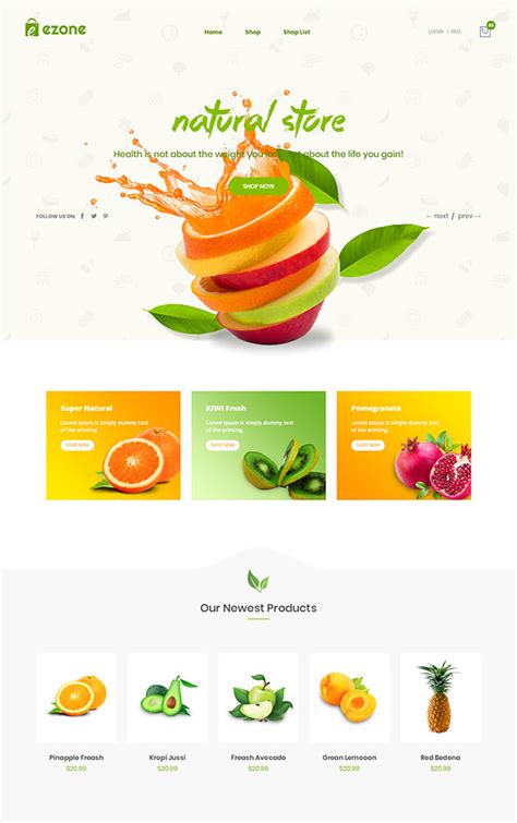 水果网站网页设计|website|e-commerce|renxiaoxia_Original作品-站酷ZCOOL