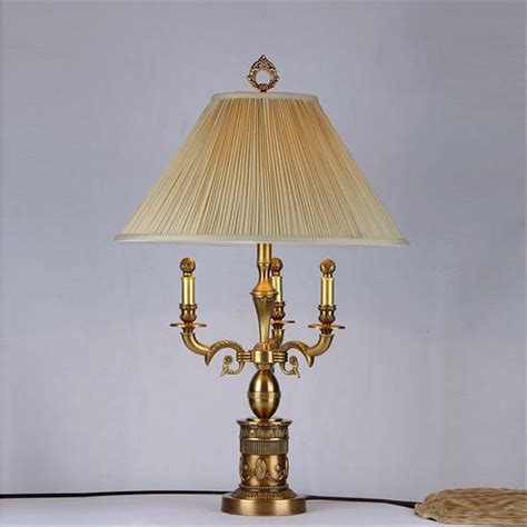 定制全铜美式欧式台灯 led卧室书房客厅酒店水晶焊锡台灯床头灯-阿里巴巴