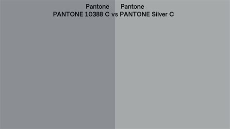 Pantone 10388 C vs PANTONE Silver C side by side comparison