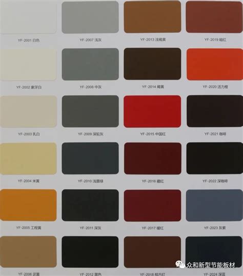 氟碳漆标准色卡 国标72色/2020版 众和出品