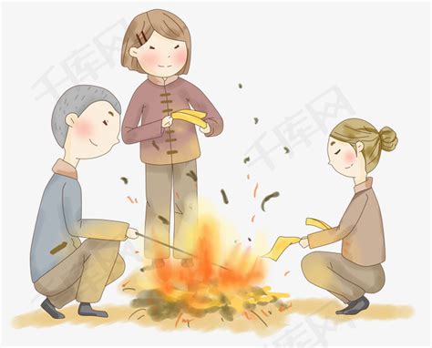烧纸钱图片
