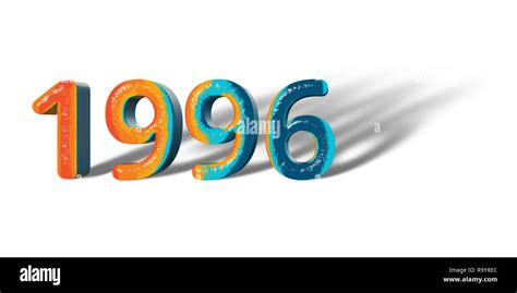 1996 number black lettering blue background Stock Photo - Alamy