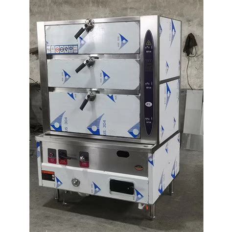 燃气三门海鲜蒸柜商用电磁炉保温蒸柜大功率蒸菜车食堂电蒸箱-阿里巴巴