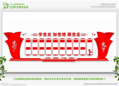 党史发展历程文化墙图片下载_红动中国