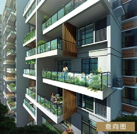 新加坡的超高层住宅-“天空之城”，围合的的空中廊院