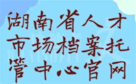 湖南省人才市场档案托管中心官网 - 快速者