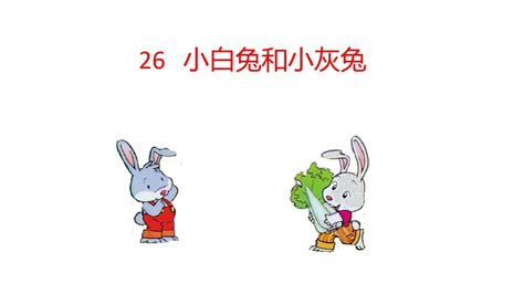 卡通兔子手绘动物小白兔小灰兔png素材