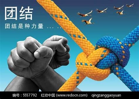 团结就是力量PSD海报模板素材免费下载_红动中国