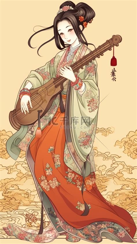古风琴图片头像女生动漫