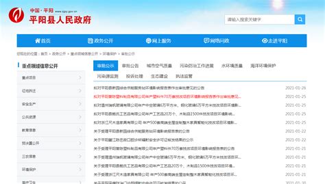 平阳县政府门户网站 基础设施