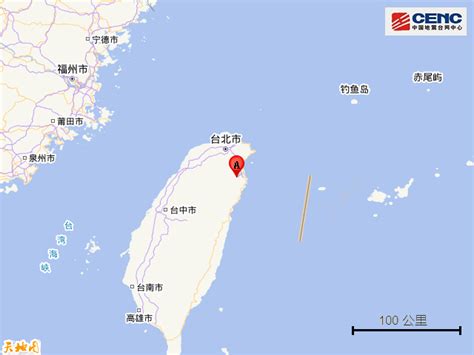 台湾宜兰县附近发生6.2级左右地震