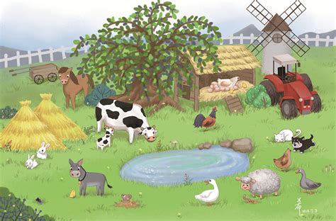 农场的故事|插画|儿童插画|茉小禾 - 原创作品 - 站酷 (ZCOOL)
