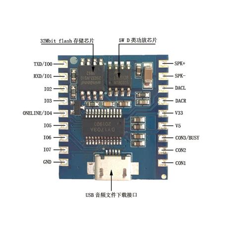 语音播放模块 IO触发 串口控制 USB下载flash 语音模块DY-SV17F-阿里巴巴