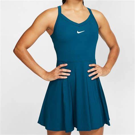 Nike Court Dri Fit Dress - Valerian Blue/White | Midwest Sports