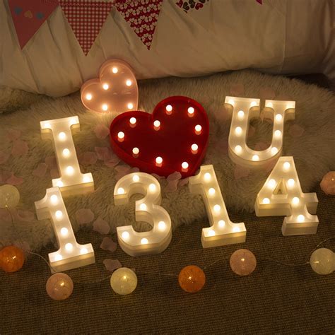 LED发光字母灯数字造型灯房间装饰生日派对婚礼求婚道具_义乌 ...