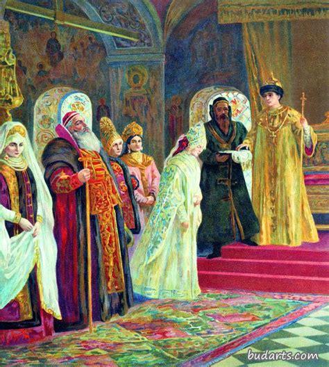 沙皇米哈伊洛维奇选择新娘 - 康斯坦丁·马科夫斯基 - 画园网