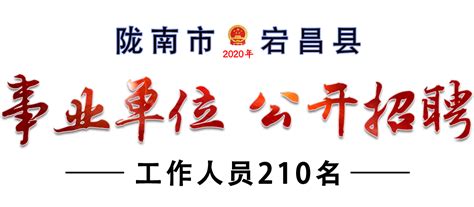陇南市宕昌县2020年事业单位公开招聘工作人员公告