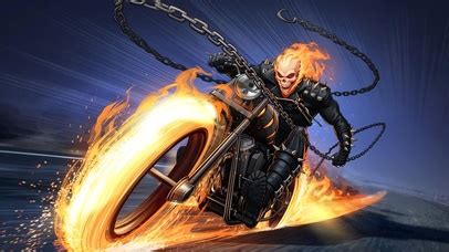 Marvel漫画人物: 恶灵骑士(Ghost Rider)插画欣赏(2) - 设计之家