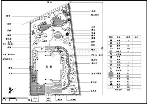 哈尔滨某西式别墅庭院CAD景观设计详细平面图_土木在线