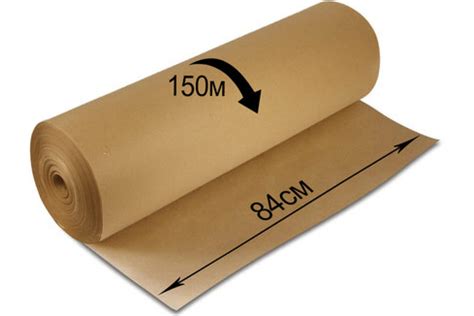 Крафт-бумага в рулоне, 840 мм х 150 м, плотность 78 г/м2, BRAUBERG ...