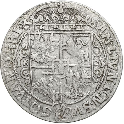 Zygmunt III Waza. Ort (18 groszy) 1623, Bydgoszcz | archiwum.niemczyk.pl