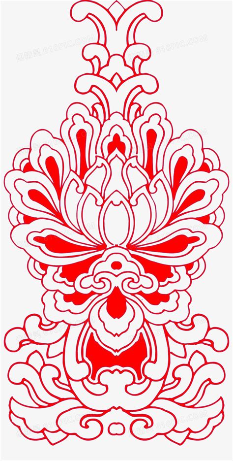 中国风花纹传统艺术镂空剪纸素材图片免费下载_PNG素材_编号13gieoq3k_图精灵
