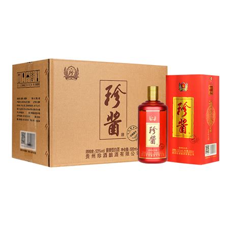 【珍酒专卖店】贵州珍酒珍酱酒坛藏壹号酱香型53度500ml 白酒整箱