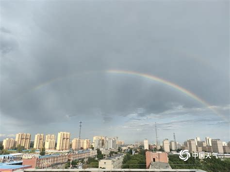 惊艳！北京雷雨过后双彩虹挂天边-图片-中国天气网
