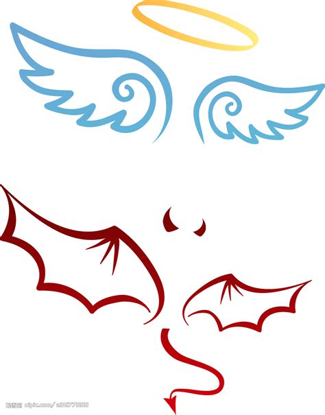 天使和魔鬼卡通翅膀图片专题,天使和魔鬼卡通翅膀下载_昵图网nipic.com