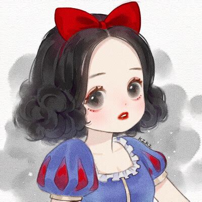复古风白雪公主头像女生