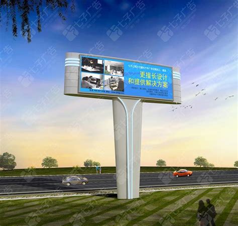 高速公路双面高炮广告牌 户外抗风能力强安装方便广告展示牌
