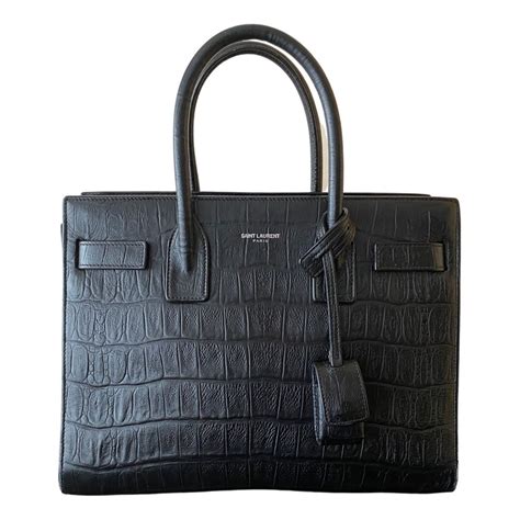 Sac de jour leather handbag Saint Laurent Black in Leather - 11561482
