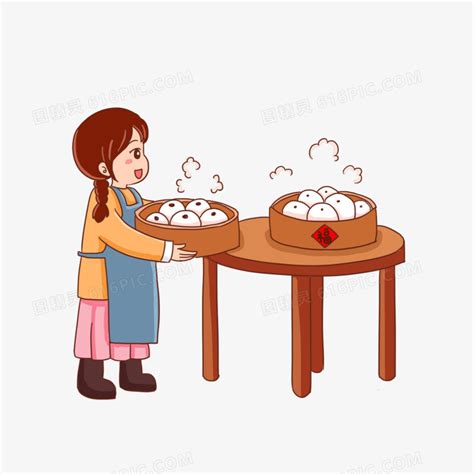 卡通馒头图片
