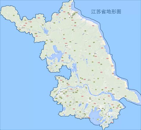 江苏省地形图图片
