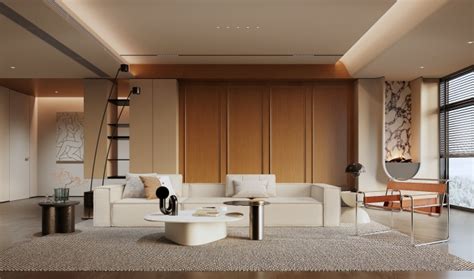 现代轻奢客厅3d模型下载-【集简空间】「每日更新」
